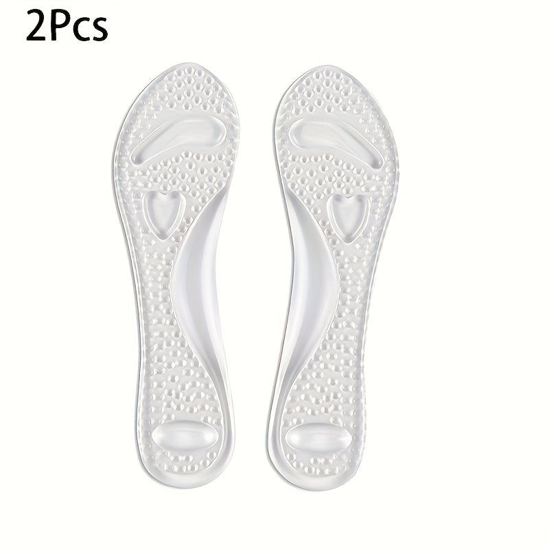 Women’s Transparent Silicone Insoles 2 Pack Heart-Shaped Non-Slip Comfort