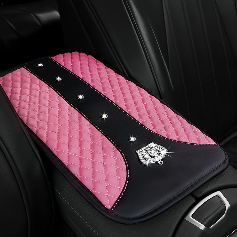 Universal avtomobil o'rindiq tutqichining qopqog'i rhinestone charm bilan, charm bilan, sirg'almas, chidamli, erkaklar va ayollar uchun