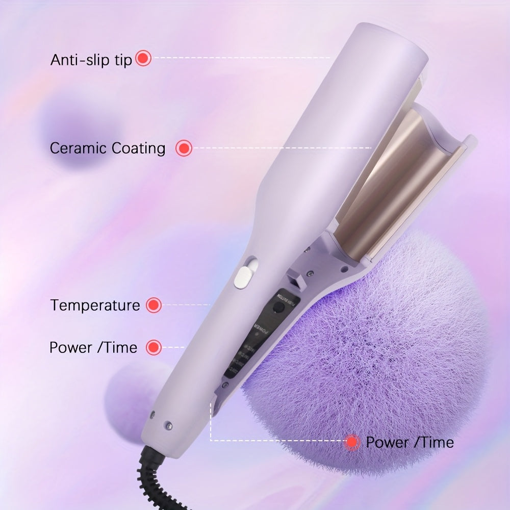 Curling Iron with 2 Barrel Ionic Waver Quick Heating Wand for Wide Deep Waves