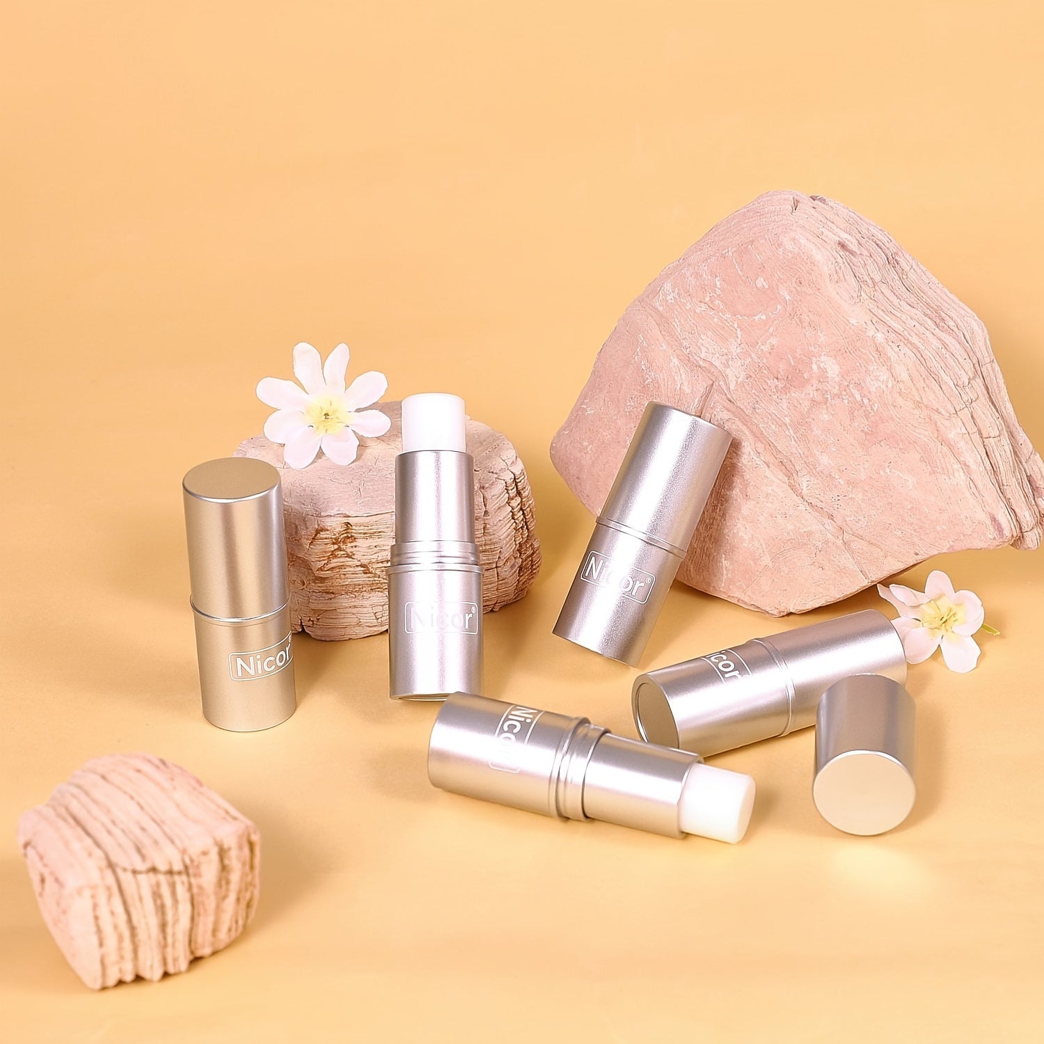 Unisex Solid Perfume Stick with Floral Scent and Plant Squalane 5 Scents