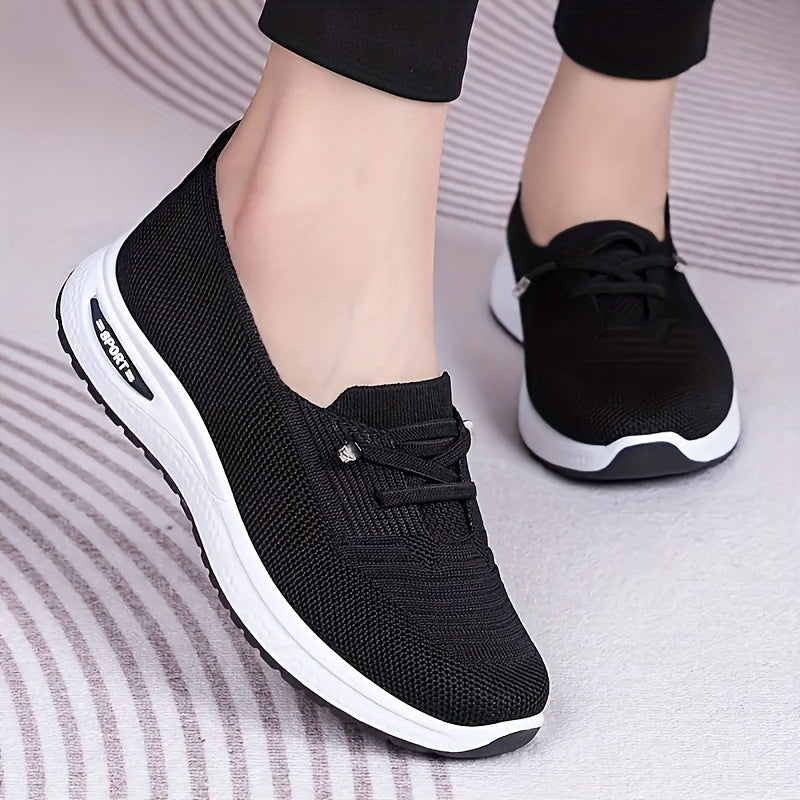 Women's Casual Mesh Slip-On Sneakers Blue Lightweight Comfort
