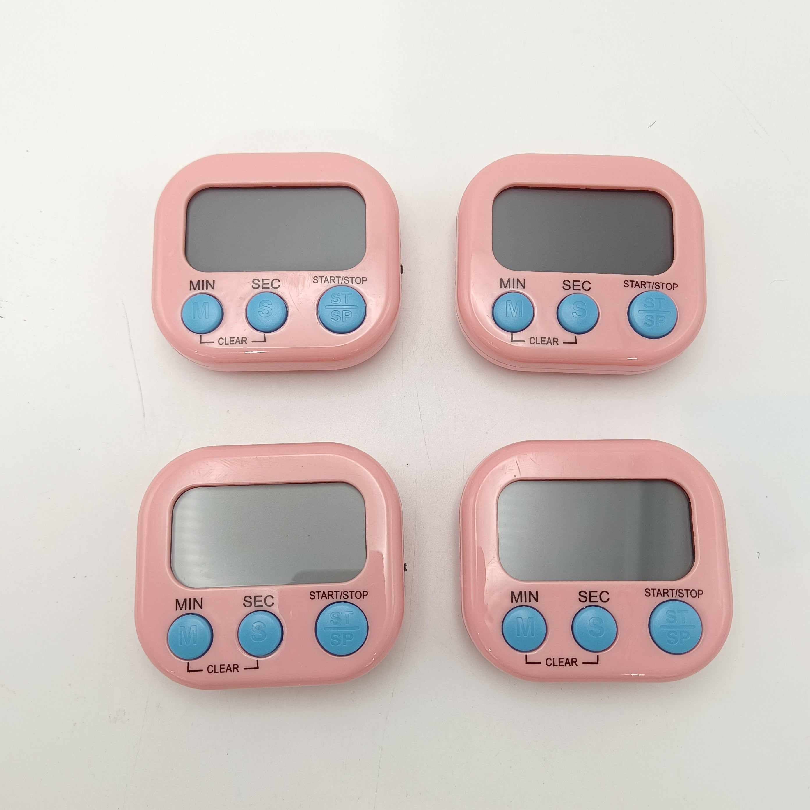 Temporizador digital de cocina de 4 piezas con respaldo magnético que cuenta minutos y segundos para cocinar, hornear, deportes, juegos y uso en oficina