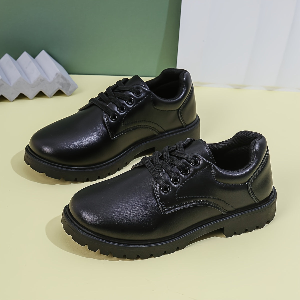 Kids Boys Oxford Shoes Leather Non-Slip Casual Dress Shoes for School and Parties