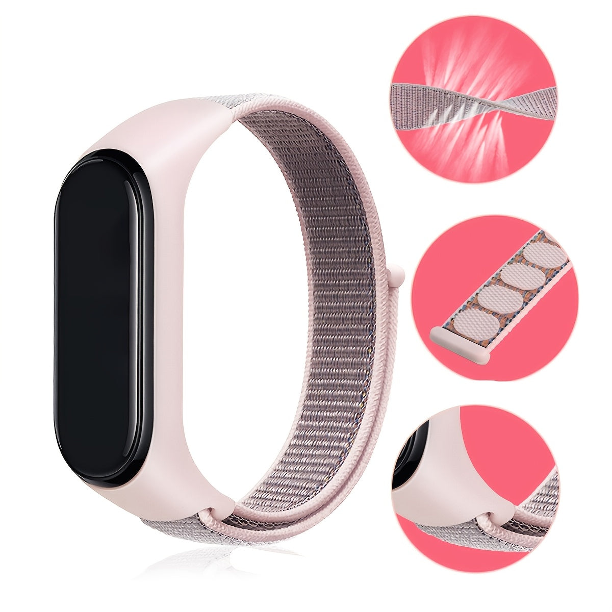 Nylon Loop Strap for Smartwatch Compatible with Xiaomi Mi Band 7 and 56NFC