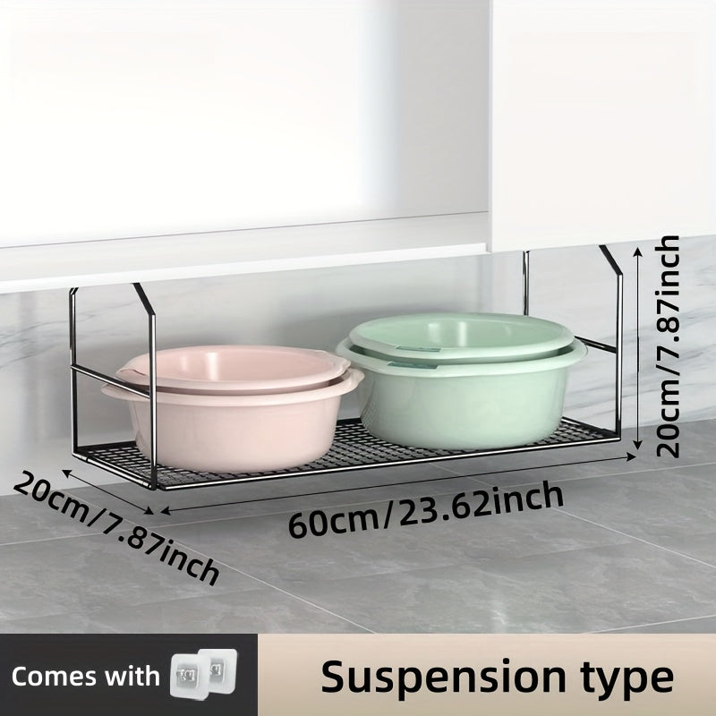 Metal Foldable Storage Rack for Kitchen and Bedroom Organization Hanging Shelf