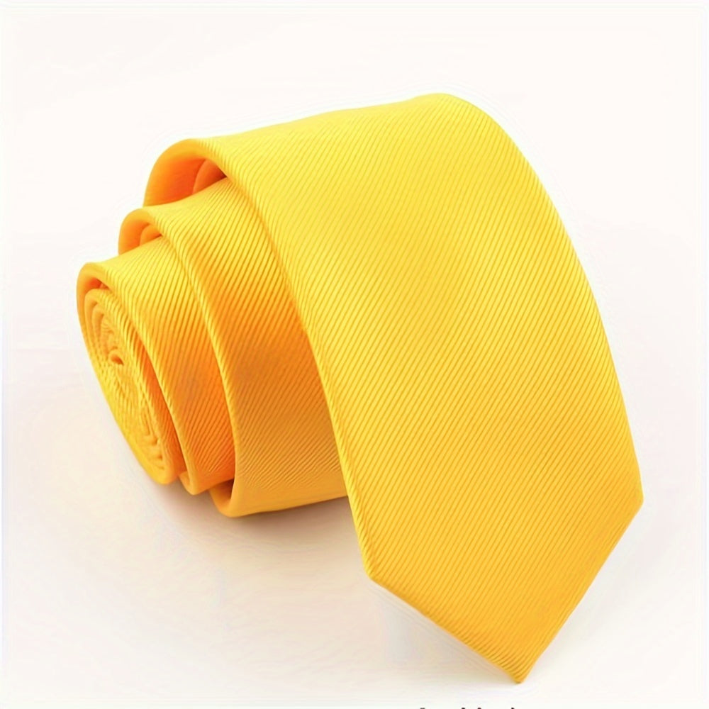 Narrow Solid Color Tie for Men, 6cm Wide, Suitable for Formal Occasions