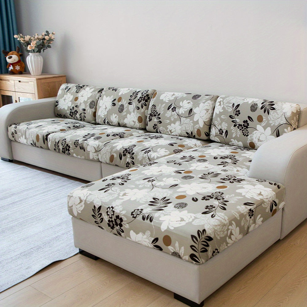 Waterproof Flower Printed Sofa Slipcover for Furniture Protection in Living Room
