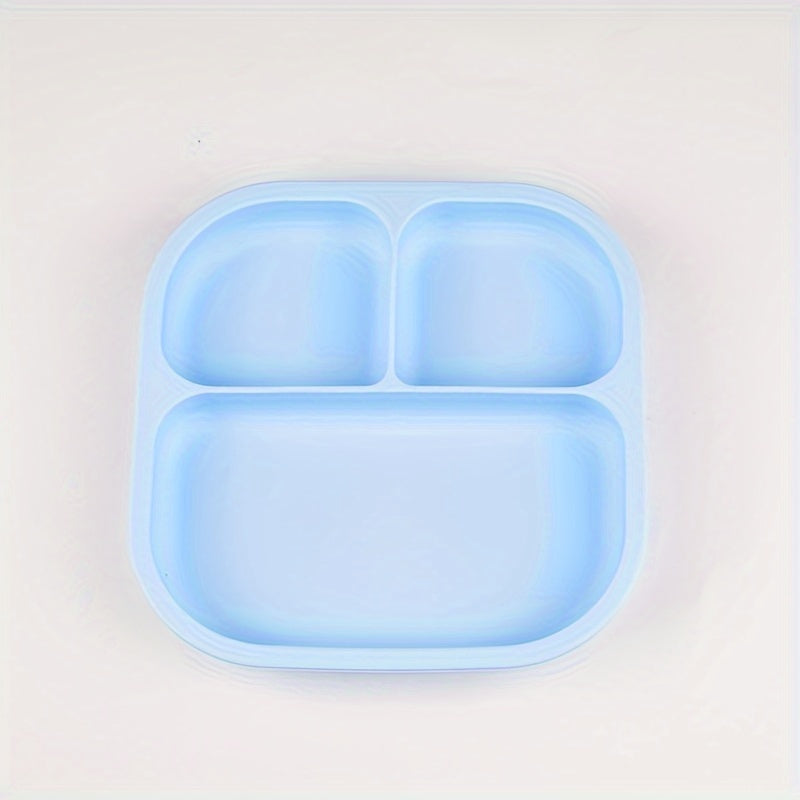 Bandeja de comida para bebé de silicona con 4 compartimentos, libre de BPA, antideslizante para edades de 0 a 3 años