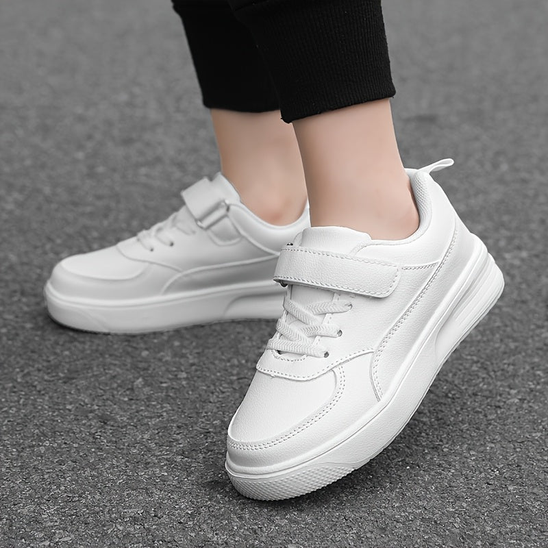 Kids Casual Shoes for Boys and Girls Lightweight Comfortable All-Season PU Fabric Low Top