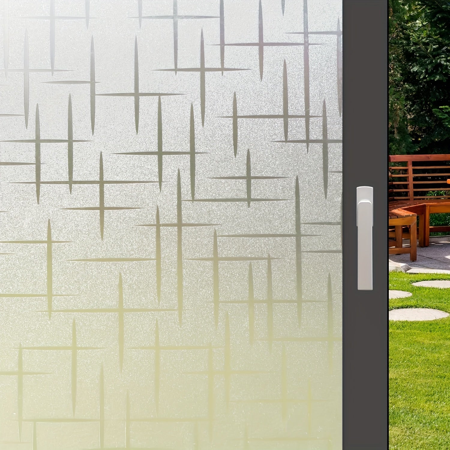 Yulduz naqshli maxfiylik oynasi filmi - UV himoyasi, o'z-o'zidan yopishqoq, uy va ofis bezatish uchun mustahkam PVC material, 1 mil qalinlik