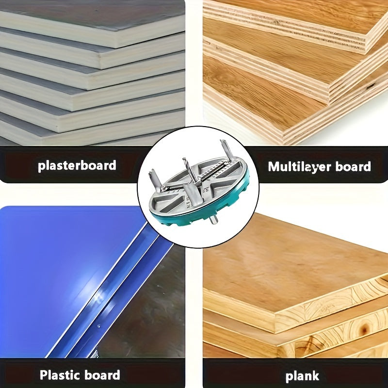 Sozlanadigan teshik pichoqlari to'plami 45-130mm yog'och, plastmassa, gipsokarton va metall uchun markaziy burg'ulash bilan