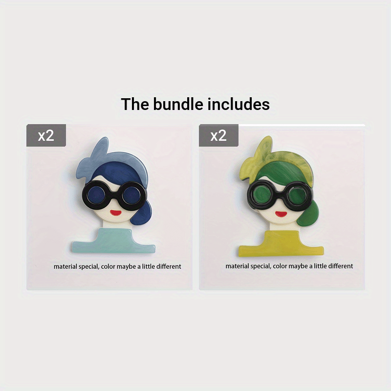 Acrylic Brooches for Women Cute Elegant Punk Fashion Accessories