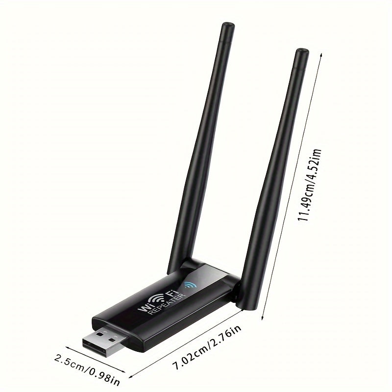 USB WiFi Range Extender 300m Signal Booster for Home Router Portable Noise-Free