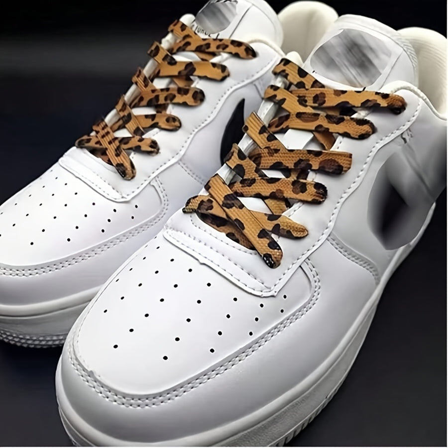 Unisex Animal Print Shoelaces Leopard Snake Pattern 140cm