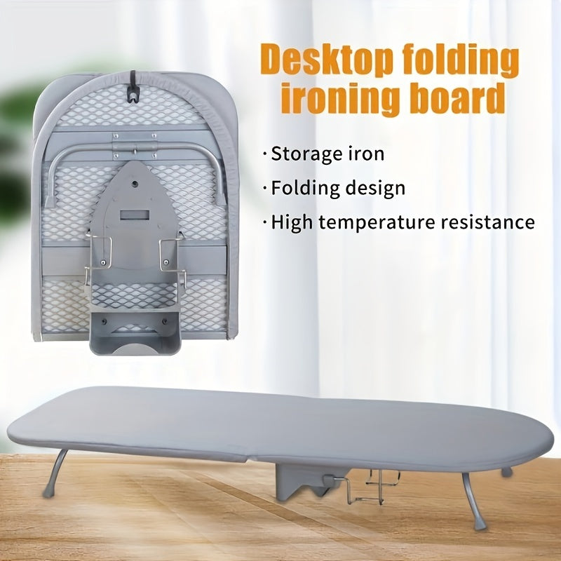 Foldable Ironing Board with High Heat Resistance and Spacious Storage