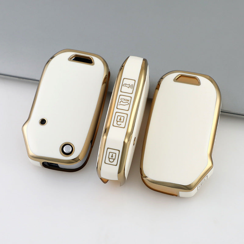 Universal TPU Flip Key Fob Cover for Car Remote with Protective Holder
