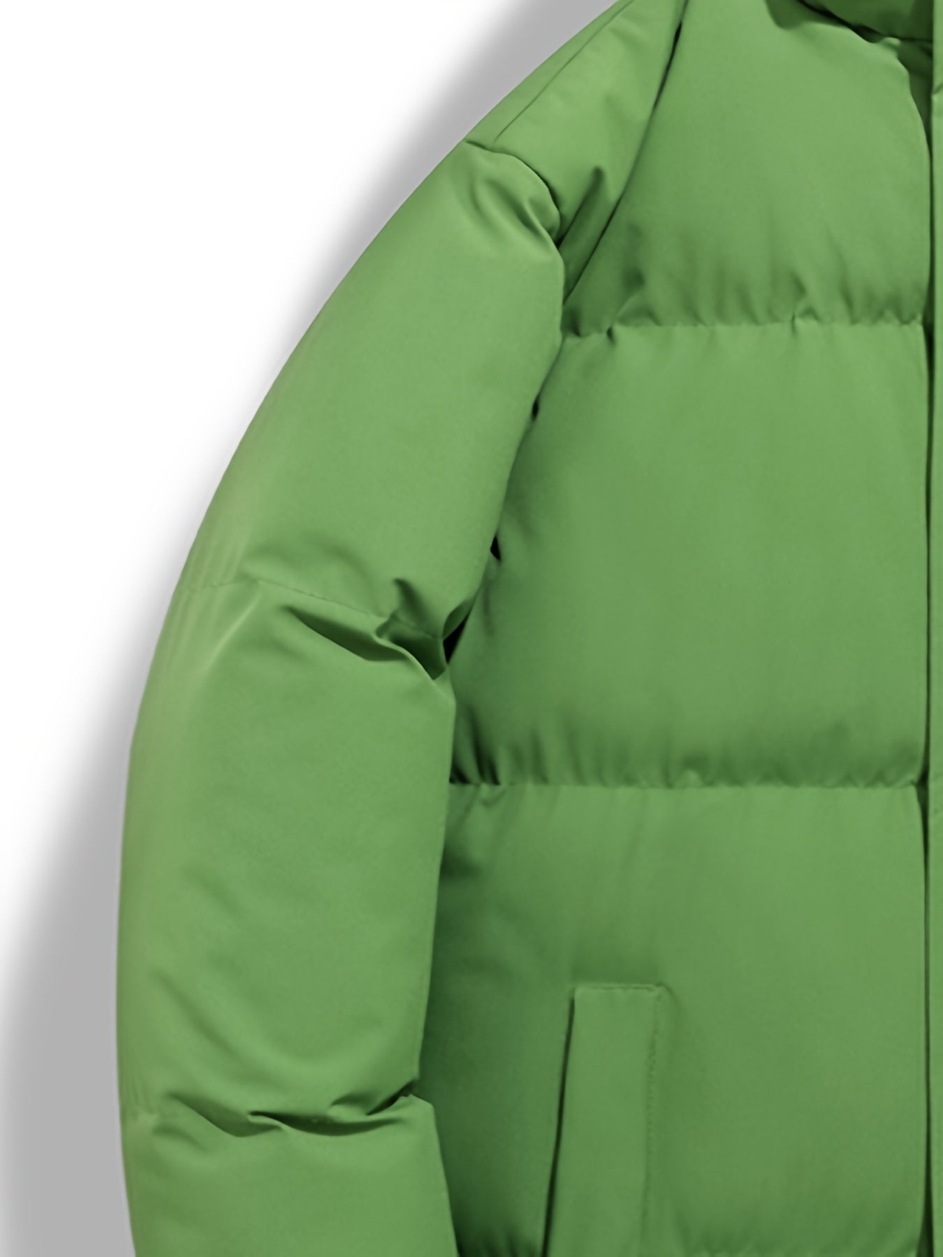 Abrigo de tamaño grande para hombre con cuello alto y cierre de cremallera, de poliéster tejido, ropa exterior casual