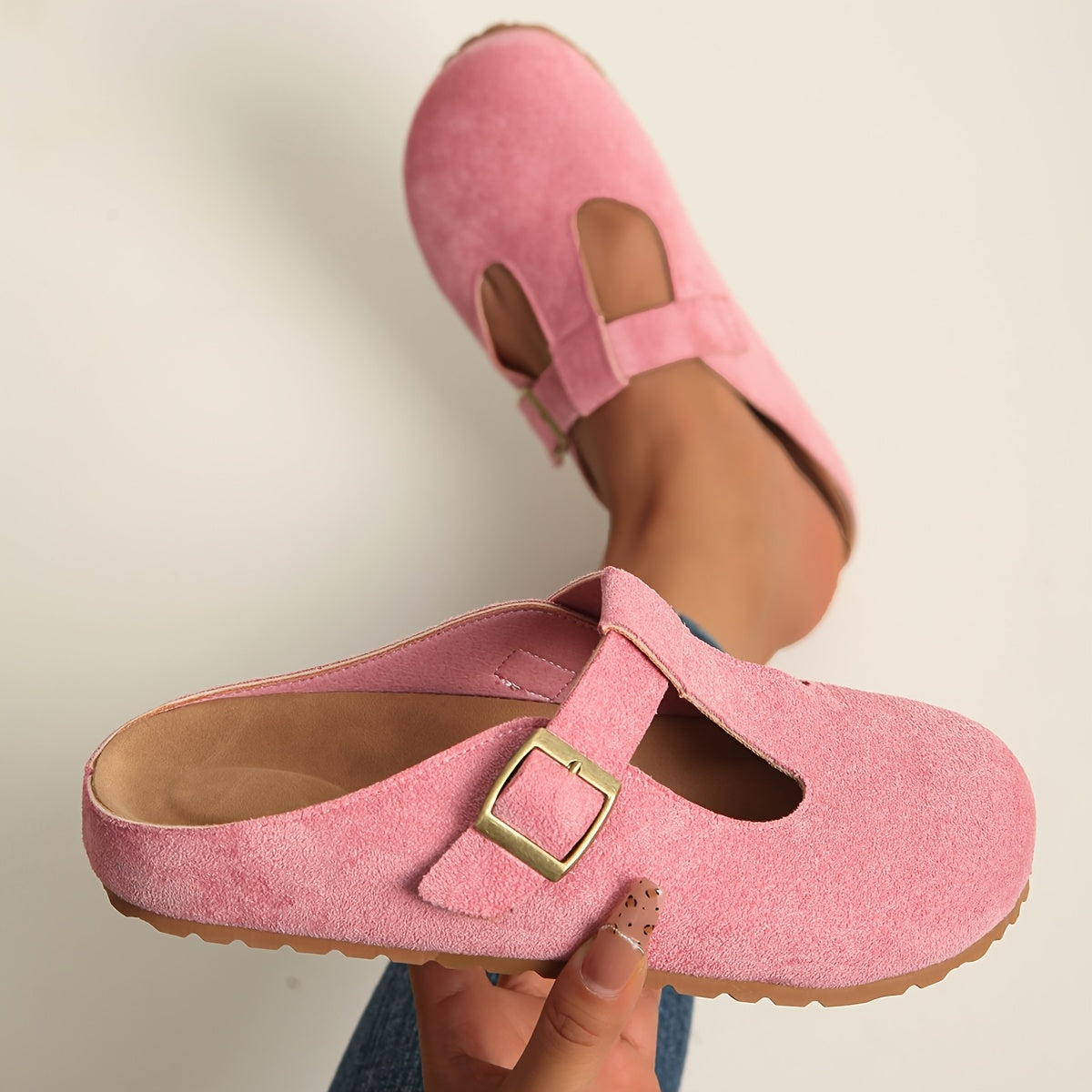 Women's Platform Slip-On Sandals with Cushioned Sole in Mustard Yellow