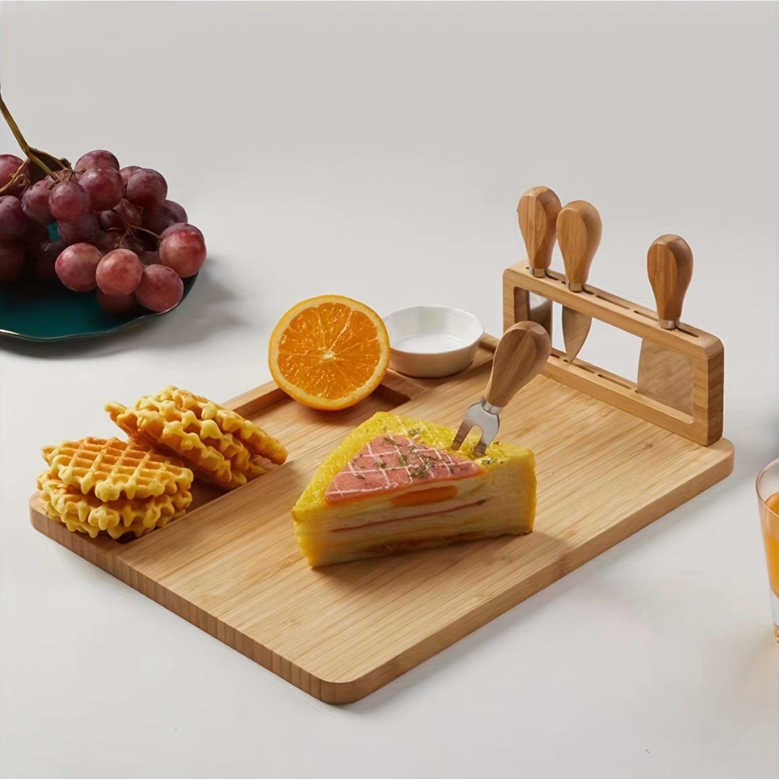 Wooden and Bamboo Cheese Board Set with Creative Kitchen Designs