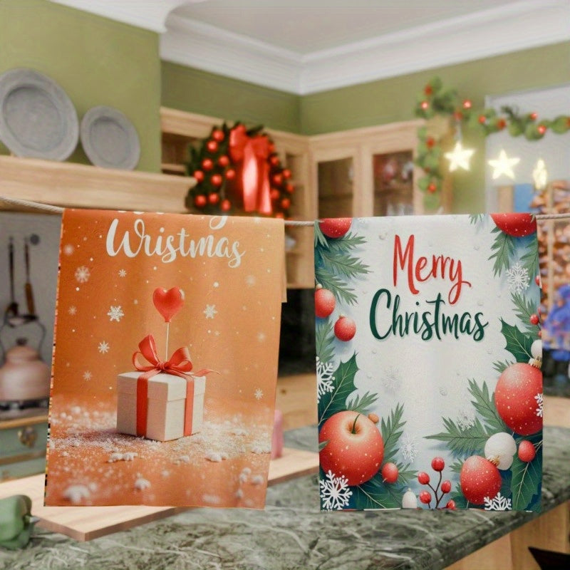 Set of 2 Christmas Snowflake Decorations 18x66cm Winter Holiday Decor