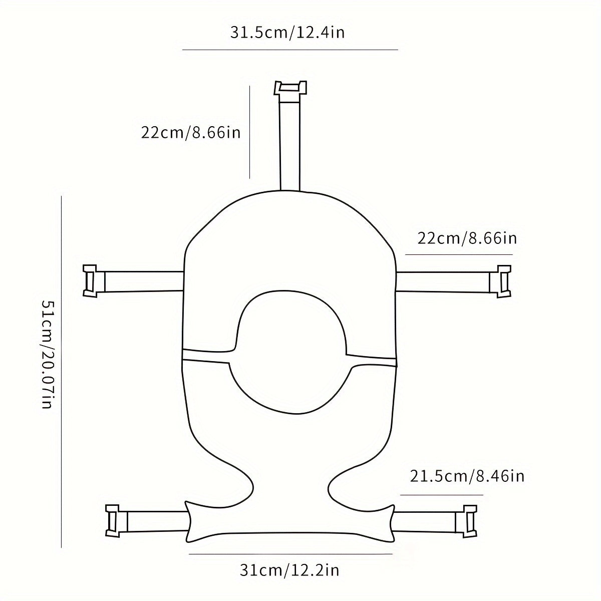 Baby Bath Seat Cushion with 5 Buckles Breathable Polyester Floating Support for Infants and Toddlers