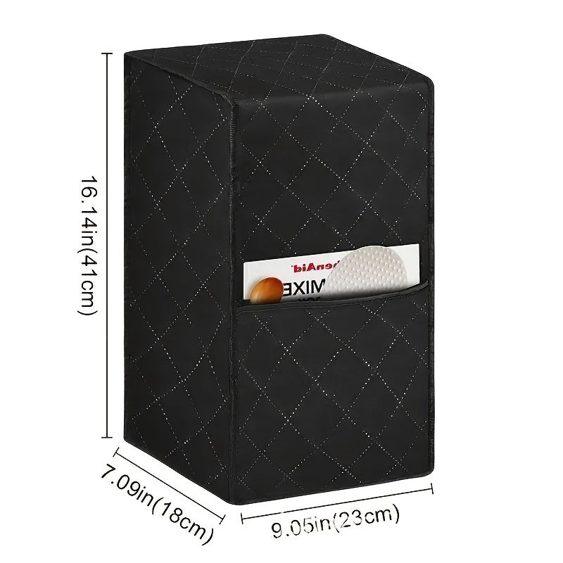 Polyester Kitchen Appliance Cover for Juicers Blenders and Mixers Black Satin Finish