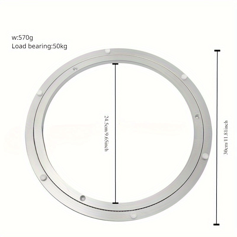 Aluminum Lazy Susan Spinner, Quiet Rotating Mechanism, Noise-Reducing Swivel for Table and Indoor Use