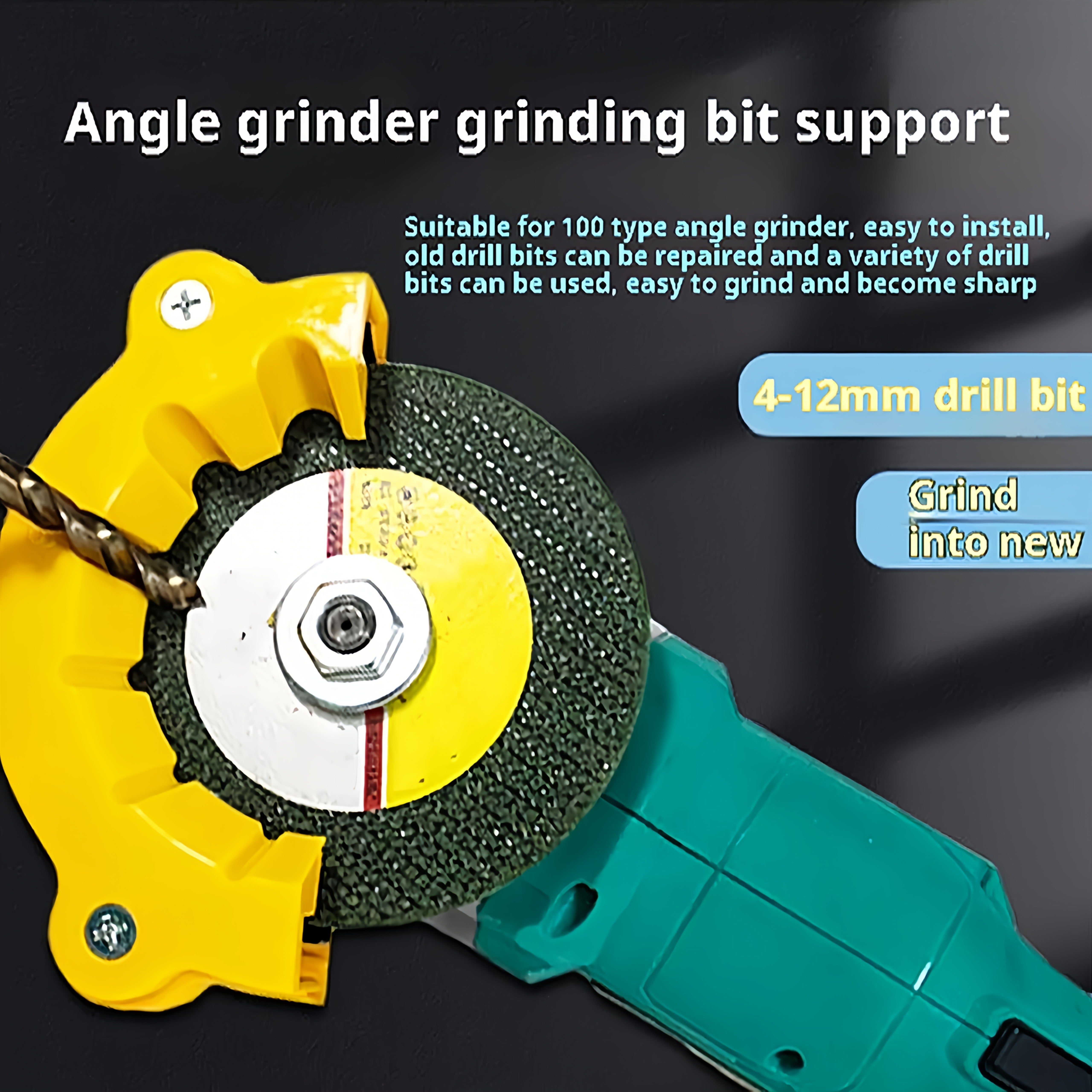 Universal Drill Bit Sharpener for All Drill Bits and Angle Grinder Accessories
