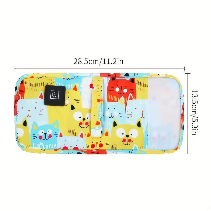 Portable Bottle Warmer with Three Temperature Settings for Home and Outdoor Use Pink Yellow