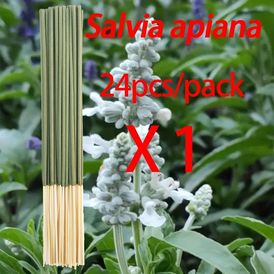 24-Pack Handmade Bamboo Incense Sticks 22cm with 7 Aromatic Scents for Home Use