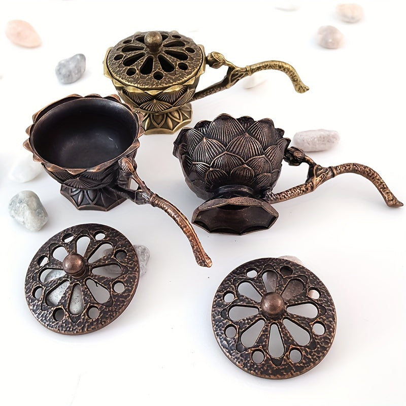 Ichki foydalanish uchun qopqoq bilan lotus shaklidagi tutun yoqish moslamasi, uy bezatish uchun yoki yoga studiyasida yoki yashash xonasida Rojdestvo sovg'asi sifatida mukammal.