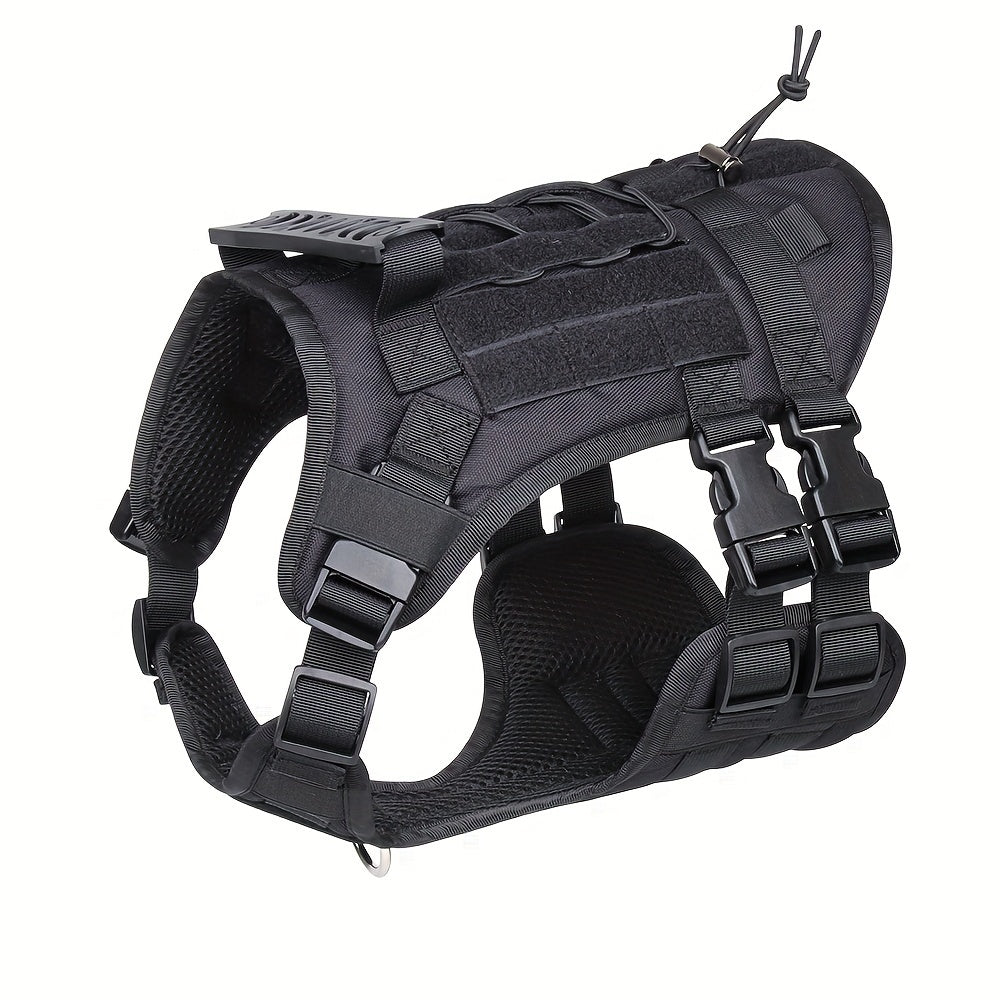 Dog Harness Tactical Chest Strap for Medium and Large Dogs Outdoor Walking Polyester No Battery