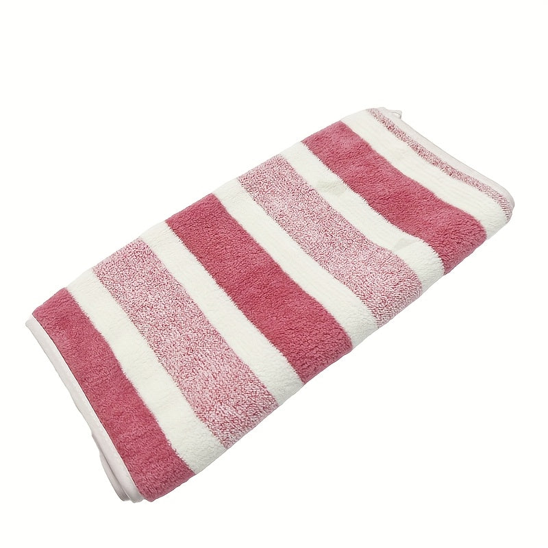 Coral Velvet Towel Wide Dark Print Absorbent Hair Drying