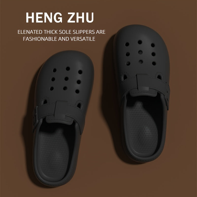 Ladies Beach Shoes Solid Color Casual Closed Toe Flat EVA Shoes