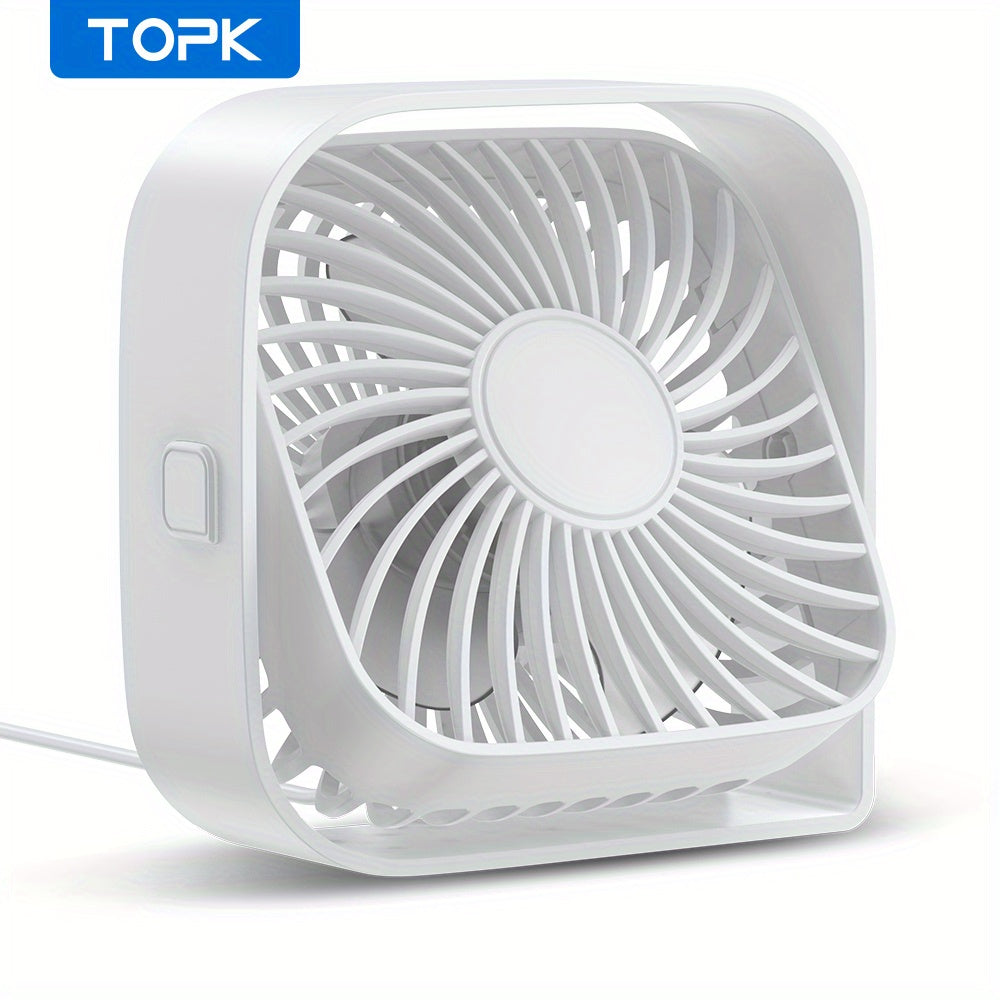 Portable USB Desk Fan with 3 Speeds Silent 360° Operation
