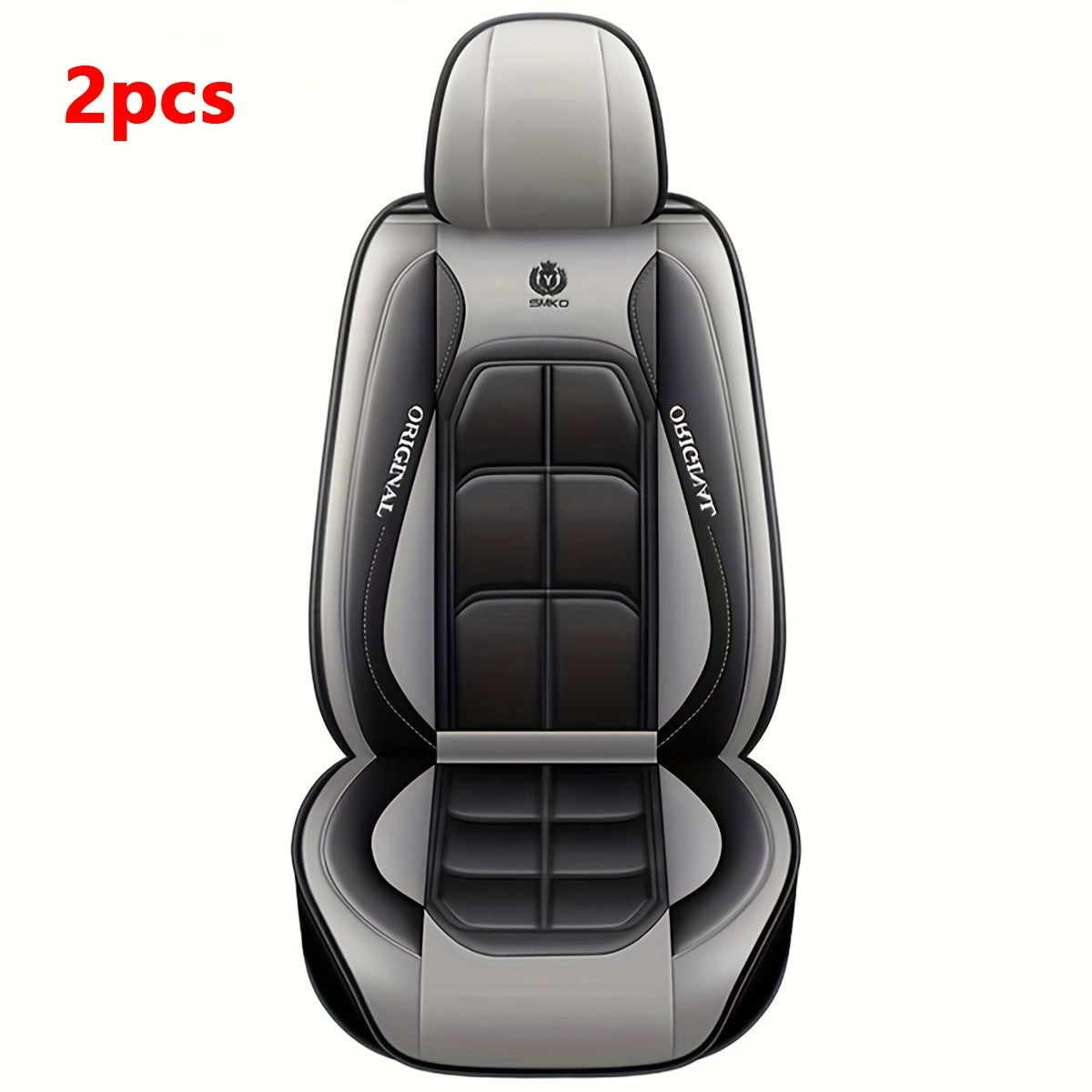 Universal Fit PU Leather Car Seat Covers Front Seat Protectors for Trucks SUVs
