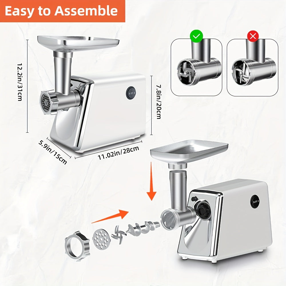 Molino de carne totalmente automático para uso en cocinas domésticas, eléctrico, acero inoxidable, 220-240V