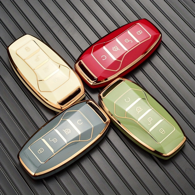 Car Key Cover Soft Silicone Key Case for Smart Start Remote Protection