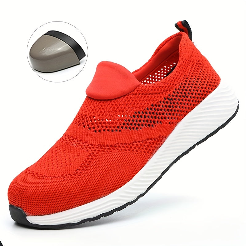 Ayollar uchun nafas oluvchi po'lat oyoq kiyimlari, teshilishiga qarshi, hidi yuvuvchi ish poyabzali