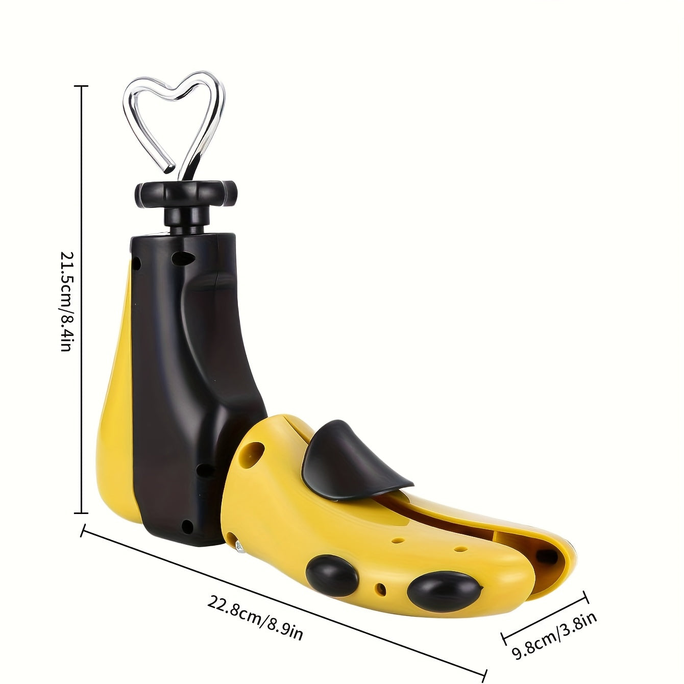 Unisex Plastic and Metal Adjustable Shoe Tree with Shoehorn for Boots
