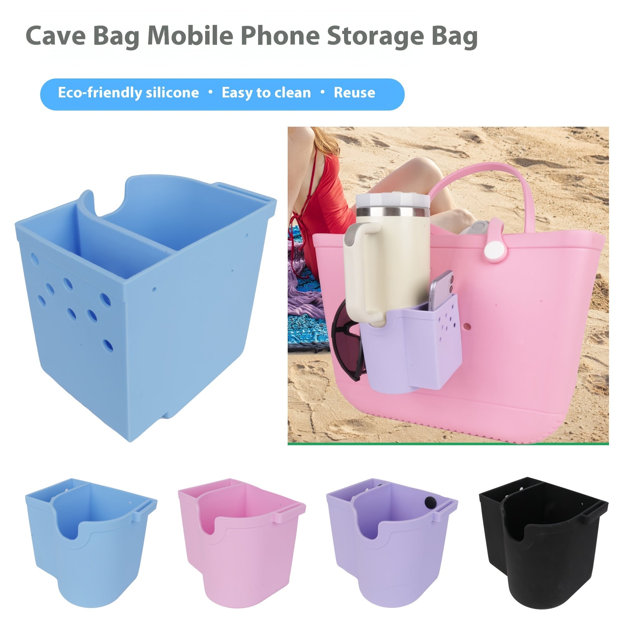 Beach Bag Accessories Water Cup Holder Mobile Phone Storage Bag