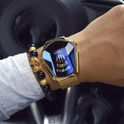 Men's Quartz Watch Large Dial Steel Strap Sports Watch