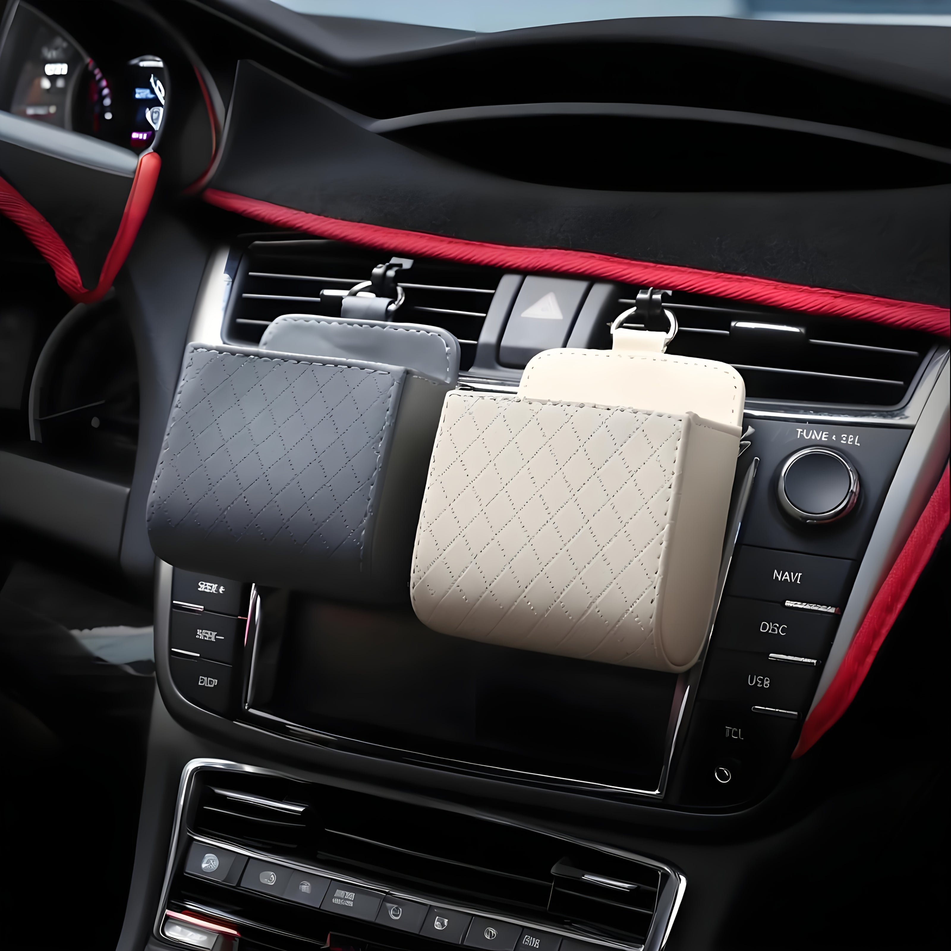 Universal avtomobil saqlash qutisi havo chiqishi telefon ushlagichi tashkilotchisi