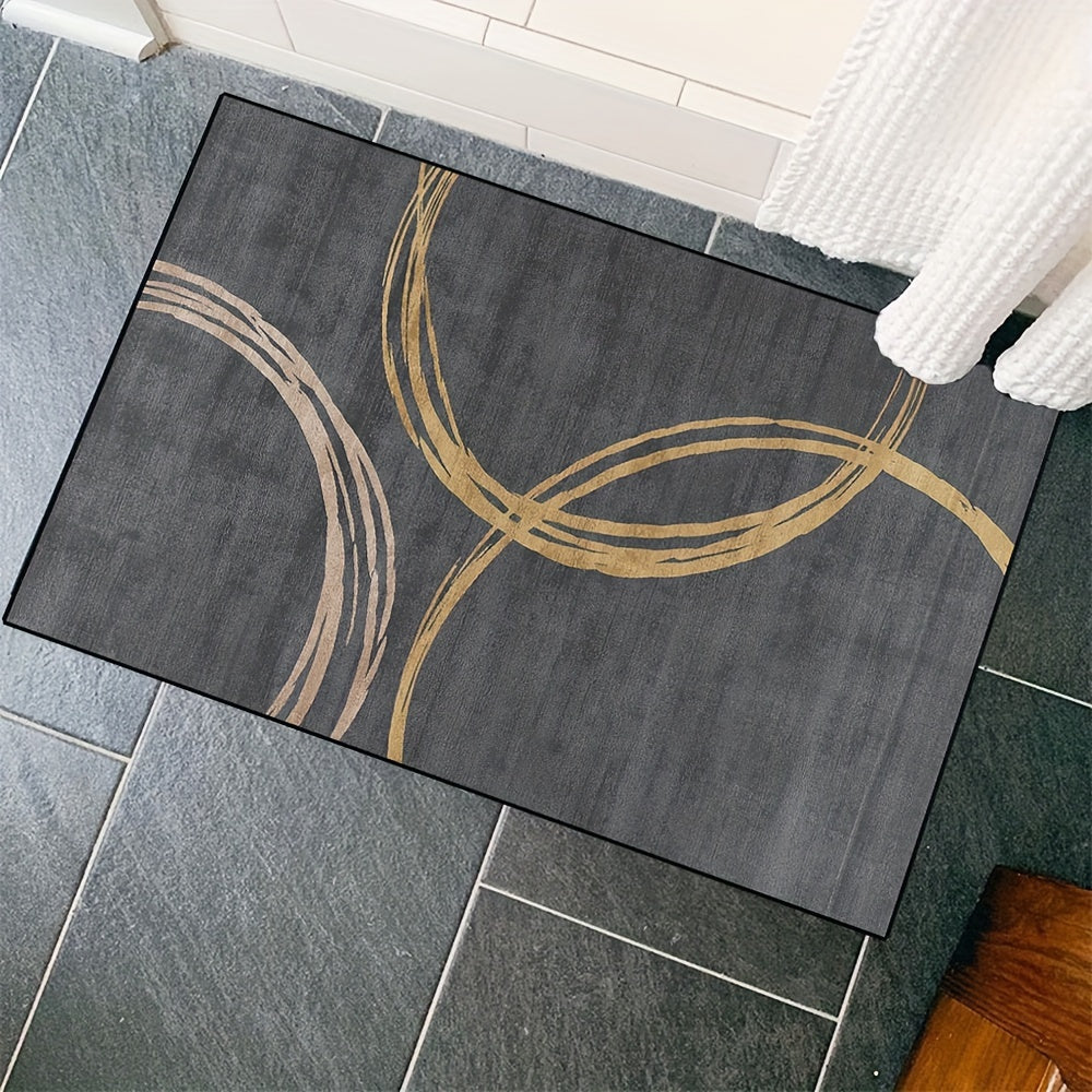 Qorong‘u kulrang, sirg‘almas, eshik mato, ichki va tashqi foydalanish uchun, mashinada yuviladigan, bardoshli polyester, to‘rtburchak, kirish uchun pol matosi