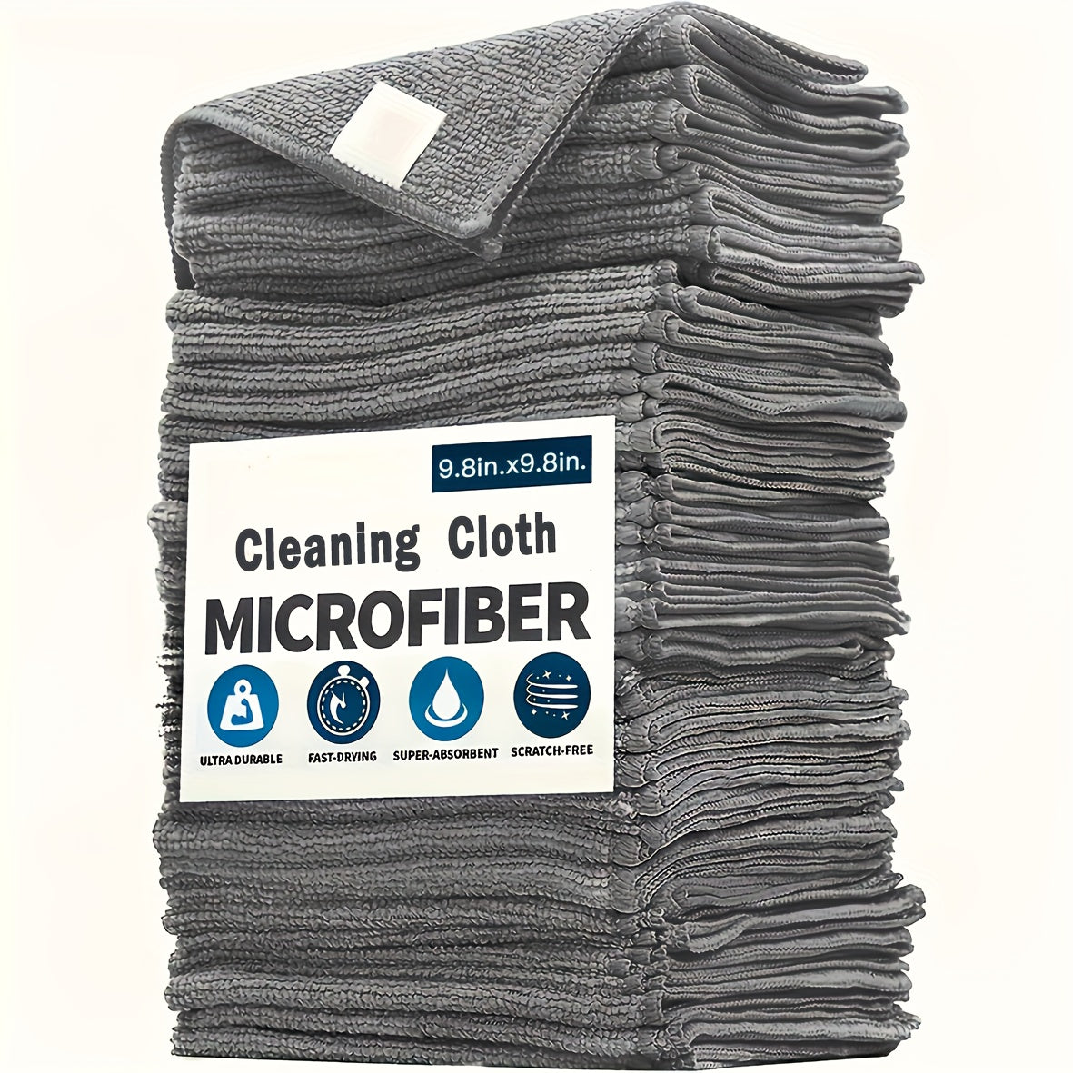 Microfiber Cleaning Cloth Bulk Reusable Lint-Free Towels for Car and Home