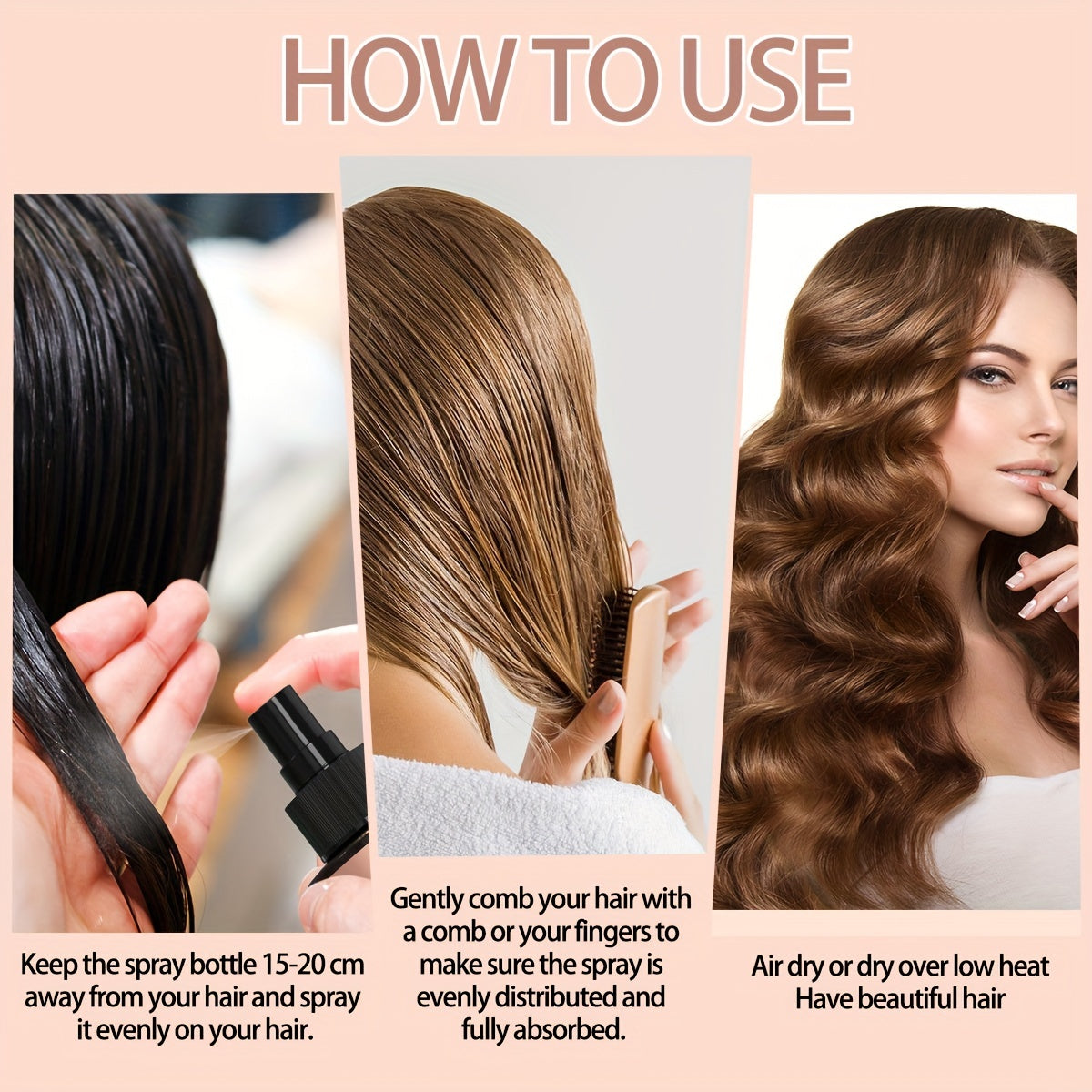 150ml Hair Heat Protection Spray with Keratin for Moisture and Elasticity