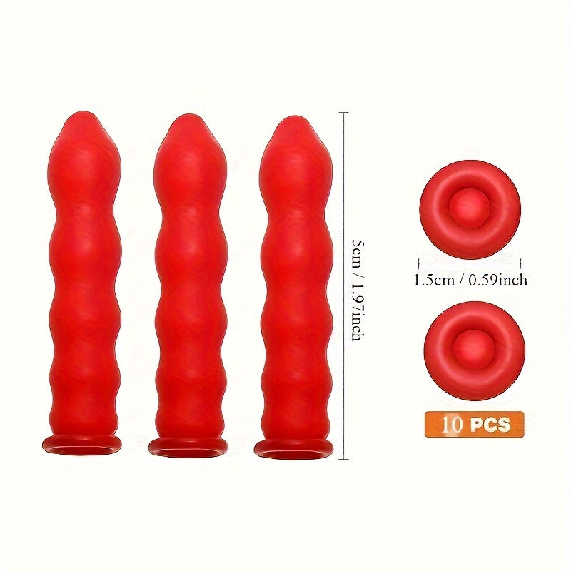 10 ta paket Silikon Kapaqlar uchun Kalafati Saqlash uchun Qayta Ishlatiladigan Quvur Qoplamalari