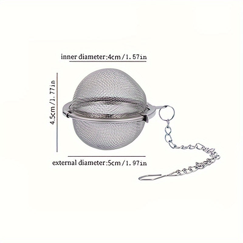 Metal Mesh Tea Infuser, Reusable Food Grade Strainer for Loose Leaf Tea and Spices