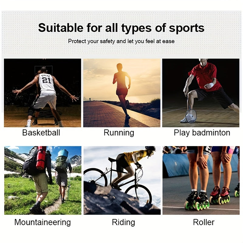 Polyester Honeycomb Foam Knee Pads with Elastic Compression Sleeves and Non-Slip Rubber Bands for Sports Support