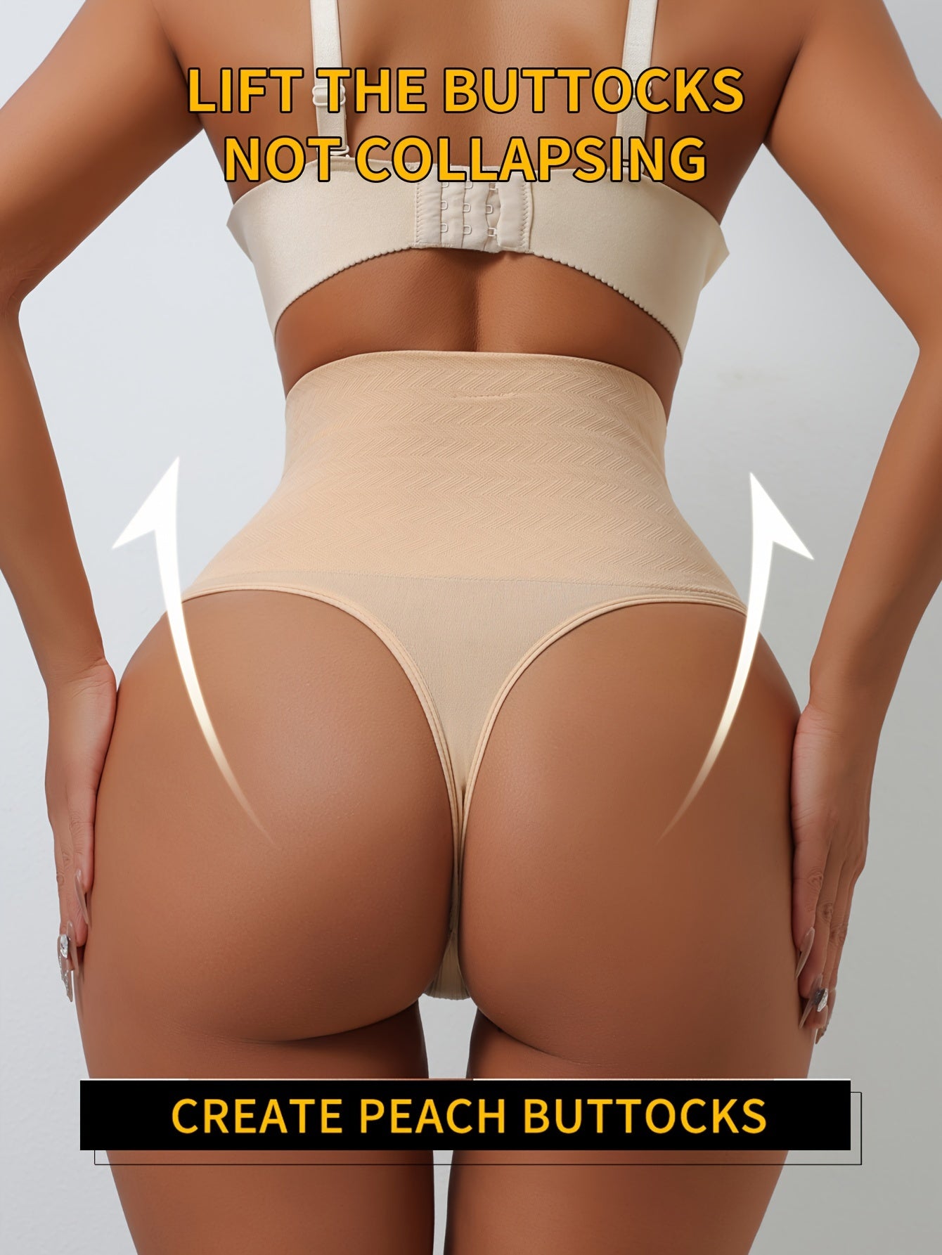 Трусики-формировщики с высокой талией для женщин, изготовленные из трикотажной ткани с геометрическим узором, поднимающие ягодицы, подтягивающие живот и подчеркивающие бедра. Доступны в черном и телесном цветах, идеально подходят для фигур с изгибами и